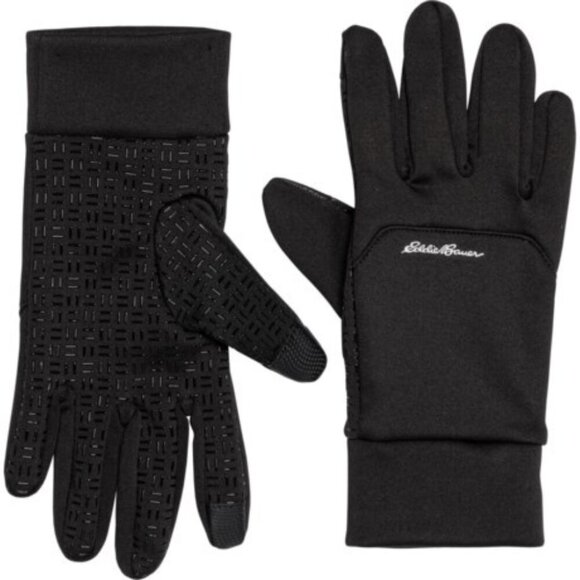 Eddie Bauer Men's Black Alpine Double Fleece Liner Touchscreen Gloves Size S/M - Picture 1 of 6